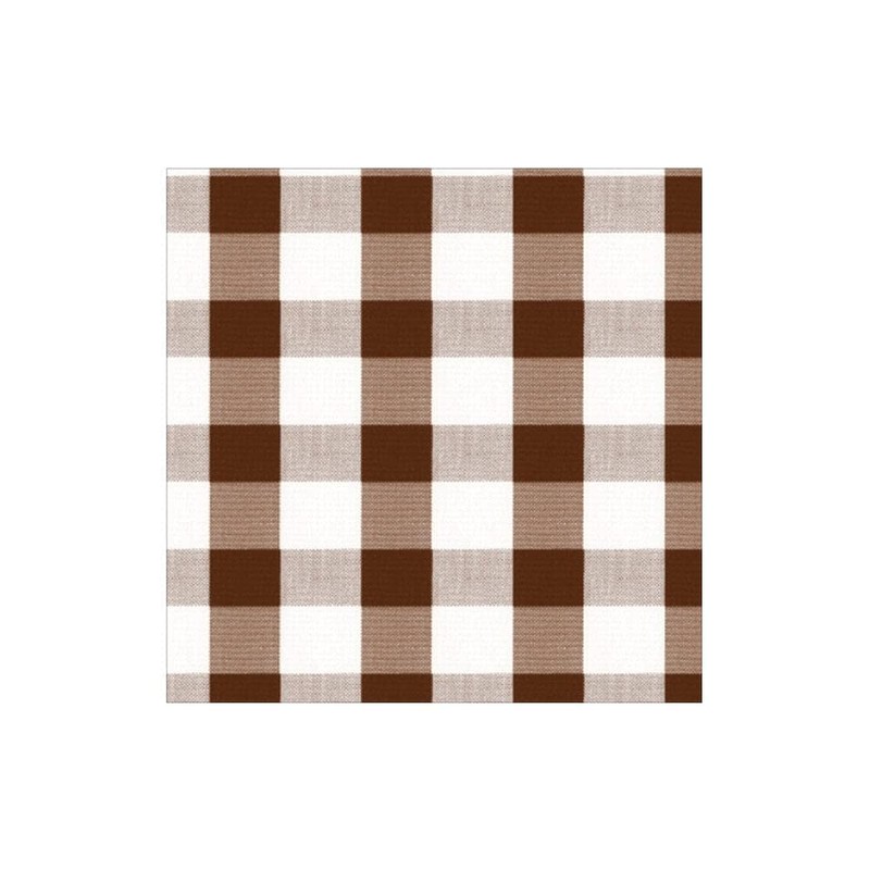 Gingham Paper Cocktail Napkins in Chocolate - 20 Per Package