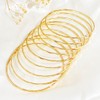 Jascatin 9PCS Multi layer Gold Metal Bangle Bracelet Layered Geometric