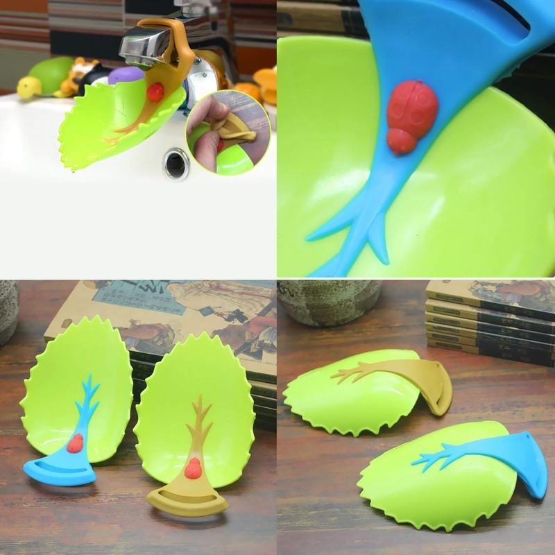 Linian Sweet Kitchen Bathroom Sink Extension Extender for Children Baby