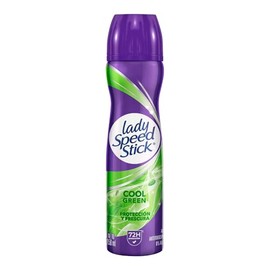 Lady Speed Stick Desodorante Antitranspirante Cool Green en Aerosol 91 g. Brinda 48 Horas de Protección Contra el Mal Olor. Ultra Seca y Protegida