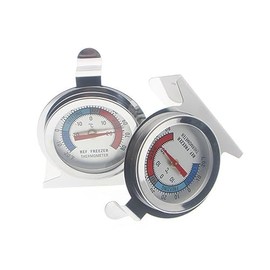 MERRYHAPY 4piezas Termómetros De Acero Inoxidable Para Refrigerador y Congelador Resistentes y Prácticos Unidades Por Paquete Color Plateado Hogar... 
