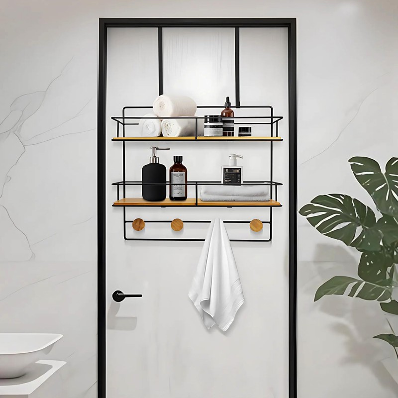 SDZOREN Over-the-Door Shower Caddy, Large Rustproof Hanging Bathroom Organizer with