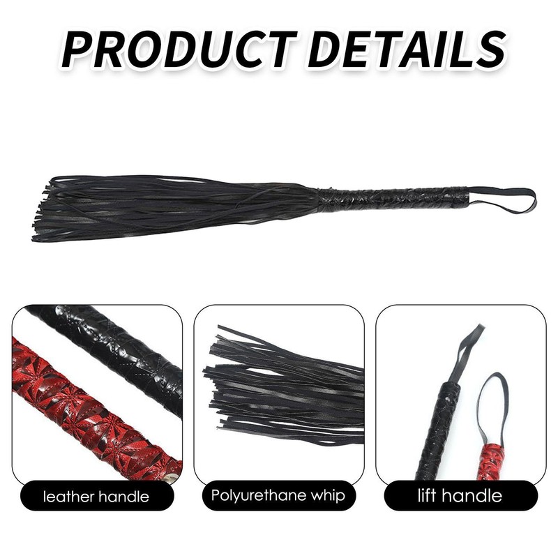 UOPJDD 2 Pieces Pu Er Horse Whip, Rider Training Props,