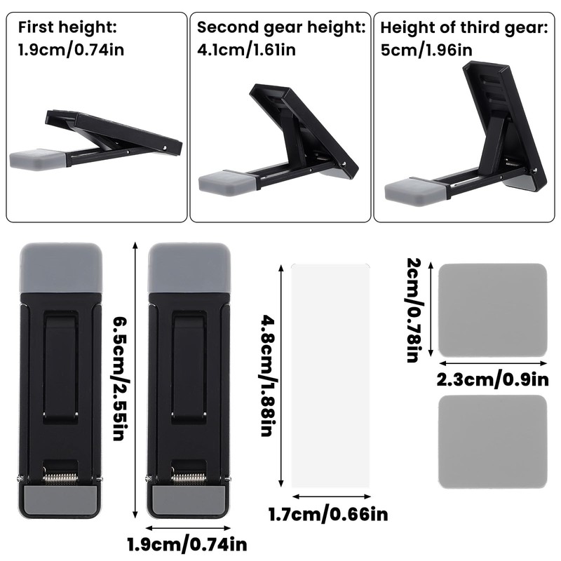 XLIUAX Portable Keyboard Riser for Desk, 2pcs Mini Foldable Laptop