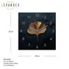 Wall Clock Metal 20 x 20 cm Black Gold Wall