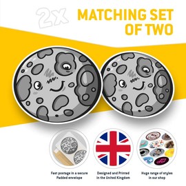 2 x 25cm Vinyl Stickers - Cute Night Moon Space Planets Decals 38135
