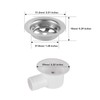RV Sink Drain Connector Right Angle Space Saving Stainless Steel