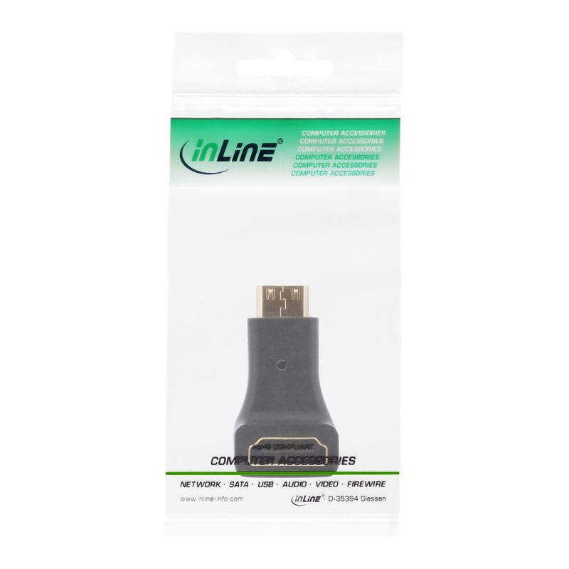 InLine 17690K HDMI Adapter, HDMI A Buchse auf Mini HDMI