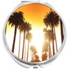 NewCharms Hollywood Street California Palm Trees Compact with Mirrors -