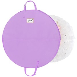 Kntiwiwo Kids Tutu Costume Storage Bag, 40 Inch Dress Covers Garment Bags for Kids, Dress Up Storage Bag with Inner Buckle Strap and Handle Strap for Children Girls (Purple)