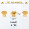 Mardatt 6Pcs 3/4" Brass NPT Plug, Internal Hex Counter Sunk
