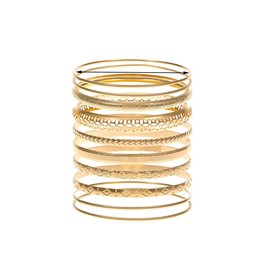 Gold Bangle Bracelets Set for Women Bangles for Women Ladies Bracelets Boho Stackable Bracelets Vintage Wedding Jewelry Gifts