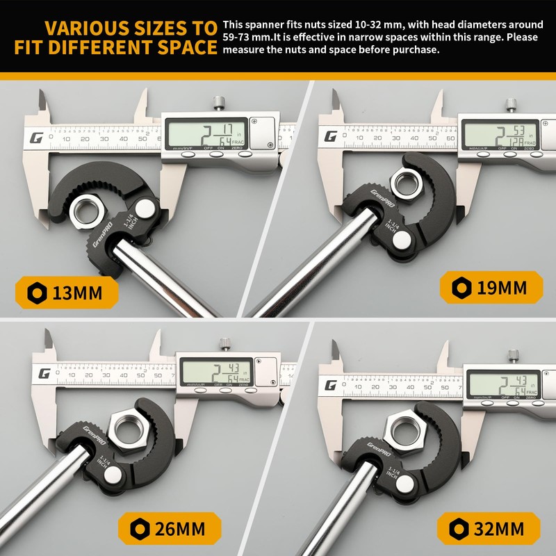 GRENPRO 11" Basin Wrench, Sink Wrench Faucet Tool for Tight