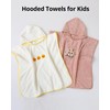 BeLikeFish Kids Hooded Towel, Soft Coral Fleece, Absorbent, Ideal for
