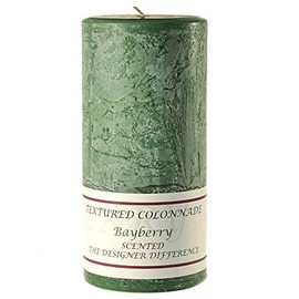 SNS Textured 4x9 Bayberry Pillar Candle for Wedding/Dinner, Holiday Event, Home Decoration, 100 to 120 Hours, 4 in. diameterx9.25 in. Tall, 1 Piece