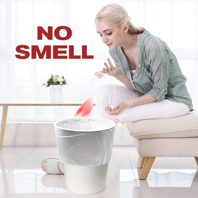 Hommaly 2.6 Gallon Grey Trash Bags, 300 Count, Waste Bag,