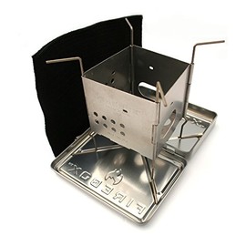 Firebox Stainless Steel Nano Stove G2 + X-Case Kit - Wood Burning/Multi Fuel - Folding Camp/Bushcraft
