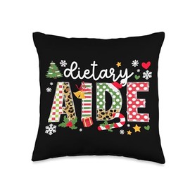Dietary Aide Christmas Dietary Aide Xmas Party Throw Pillow