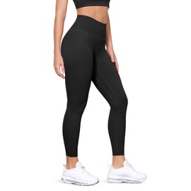 ODODOS ODLIFT 7/8 Compression Leggings with Inner Pocket for Women, 25" High Waist Workout Yoga Pants, Black, Small