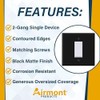 (2 Pack) Jumbo 2-Gang GFCI Rocker Wall Plate Cover –