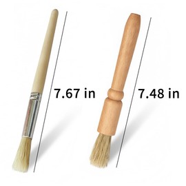 Coffee Grinder Cleaning Brush 2Pcs, Wood Handle & Natural Bristles Wood Dusting Espresso Brush Accessories for Bean Grain Coffee Tool Barista Home Kitchen