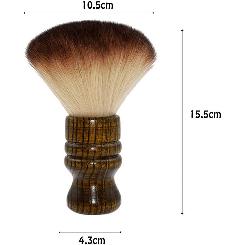 Youteer Hair Cutting Neck Duster Brush with wood handle, Large