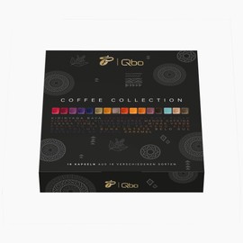 Tchibo Qbo Collection Coffee Capsules, Capsule Collection with 16 Individual Capsules, All Qbo Coffees, as a Tasting Box or Gift Box, Sustainable & Fair Trade