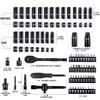 NOEAIKE 95Pcs 3/8-Inch Drive Impact Socket Set,Cr-V Deep&Shallow Sockets Size