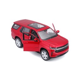 Maisto M31533 Chevy Tahoe 1/24 Red Plastic Miniature Vehicle for Children from 3 Years Old Ideal for Stimulating The Imagination and Creativity of Little Ones.