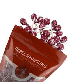 Red Raspberry Lollipops Bulk Bag of 60 Suckers by Rebel Smuggling Galactic Emporium (Approx. 2.5lbs)