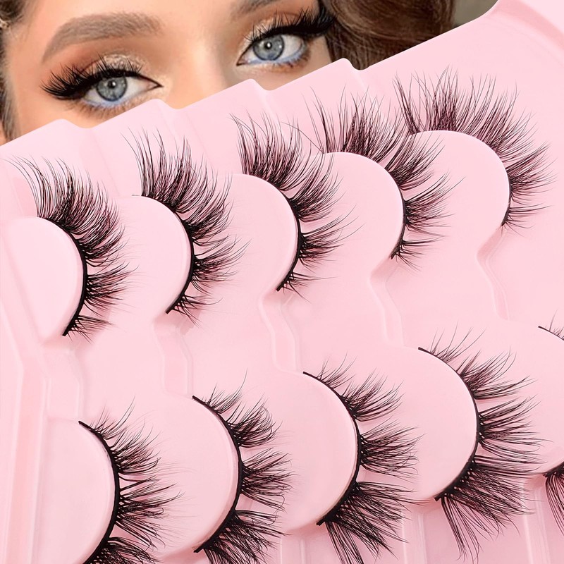 3D Falsche Wimpern Katzenauge, Flauschiges Volumen Curly Cat-Eye Künstliche Wimpern