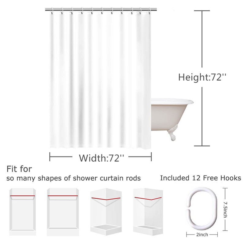 LIVILAN Cherry Blossom Shower Curtain Pink Floral Shower Curtain with