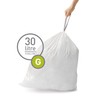 simplehuman Code J Custom Fit Drawstring Trash Bags, 100 Count,