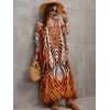 Moss Rose Kaftan Dresses for Women V Neck Summer Swimsuit