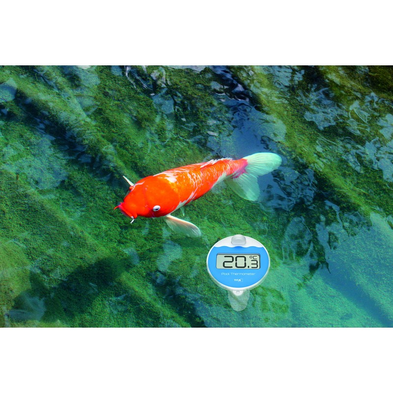 TFA Dostmann 30.3066 Marbella Wireless Swimming Pool Thermometer, Black