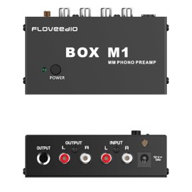 Phono Preamp for MM Turntable Mini Stereo Audio Hi-Fi Phonograph/Record Player Preamplifier with TRS Headphone Jack and RCA Output with DC 12V Power Supply
