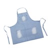 Pincy Denim Apron, Unisex Adjustable Bib Apron with Pockets for