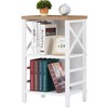 MNEETRUNG Small Bookcase,3 Tier Industrial Short Bookshelf with Metal Frame