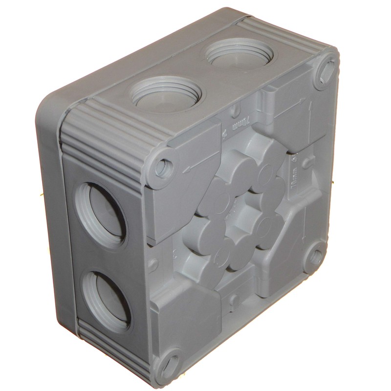 5pk Wiska Combi 308/5 Grey Outside Junction Box with Terminal