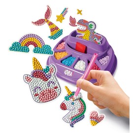 Clementoni - Idea-Sparkly Creations-Fantasy Painting, Diamond Art, Kit Art, Lab Gems, Creative Game Children 7 Years, Colour Multilingual 18746