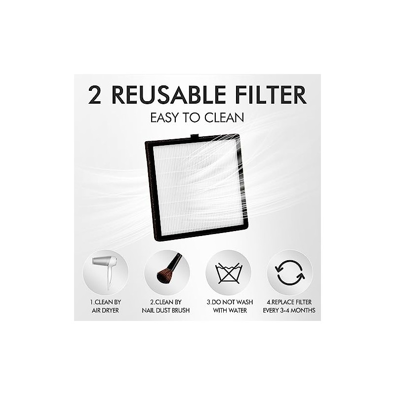 L'ugx Nail dust Collector Filter 2 pcs