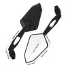 GANAZONO 1Pair Adjustable Polygonal Motorcycle Mirrors Handlebar Rear View Side