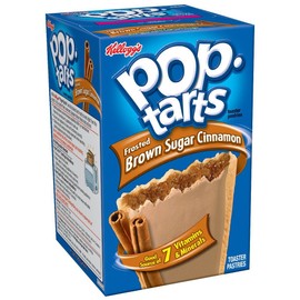 Pop-Tarts Breakfast Toaster Pastries, Frosted Brown Sugar Cinnamon Flavored, Bulk Size, 96 Count (Pack of 12, 14 oz Boxes)