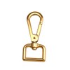 Wuuycoky Light Golden 0.8" Inner Diameter D Ring Smooth Medium