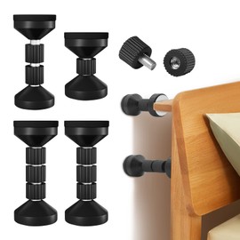 dadop Adjustable Threaded Bed Frame Anti-Shake Tool for Bed, Headboard Stoppers, Bedside Headboards Prevent loosening Anti-Shake Fixer, Easy Install (4pcs White upgrade version, 40-100mm)