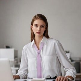 Mantieqingway Scarf for Women, Solid Color Satin Ribbon Tie Neckerchief Accessory for Wedding, Cosplay, Party (Purple)