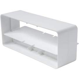 220 x 90 mm Rectangular Duct Connector with Valve - Integrated Backflow Preventer - Ventilation System, Heating, Cooling