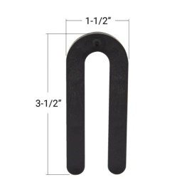 C.R. Laurence CRL Black 1/4" x 3-1/2" Plastic Horseshoe Shims - 100 Pack