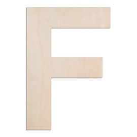 MGTECH 12 Inch Large Wooden Letter F, 1/4 in Thick Big Wood Letter for Crafts and Wall Decor