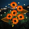 TANSOREN 2 Pack Solar Garden Lights Outdoor, 8 Lighting Modes